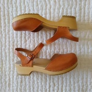 Sandgrens Handmade Wooden Clog Sandal nude 10/41